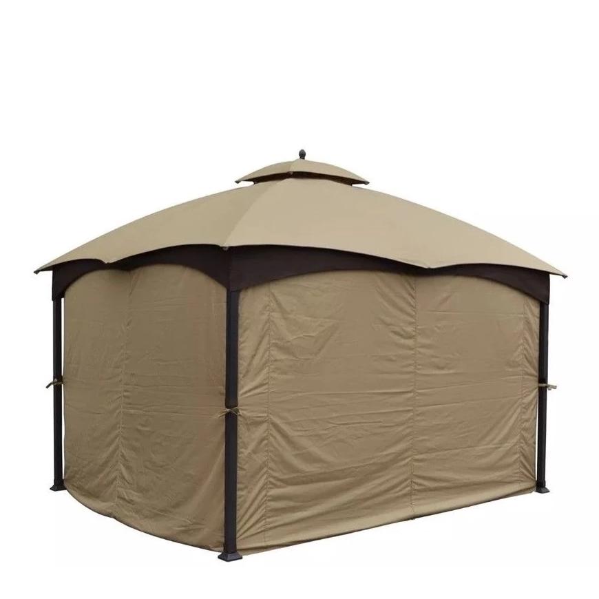 10 x12 Lowes Allen and Roth OEM GF12S004B-1 full set gazebo curtains 4 sides Lowe’s 510327