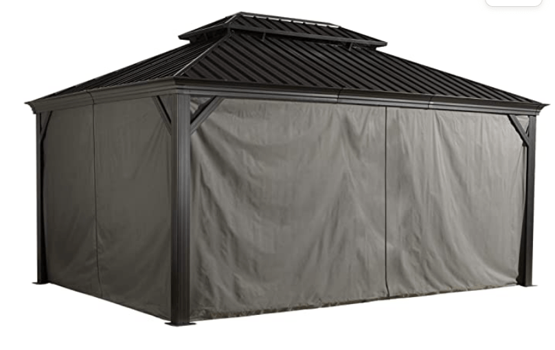12' x 16' Universal Curtains Outdoor Gazebo Models Grey