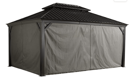 12' x 16' Universal Curtains Outdoor Gazebo Models Grey