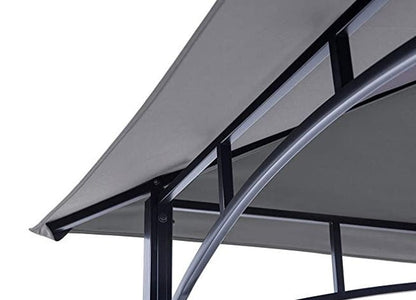 8' X 5' Grill Shelter Gray Replacement Canopy roof ONLY FIT for Gazebo Model L-GZ6698PST-11 Beige