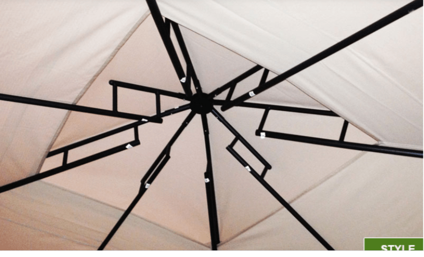 Allen Roth Finial Gazebo Replacement Canopy - Standard 350 - Beige Model