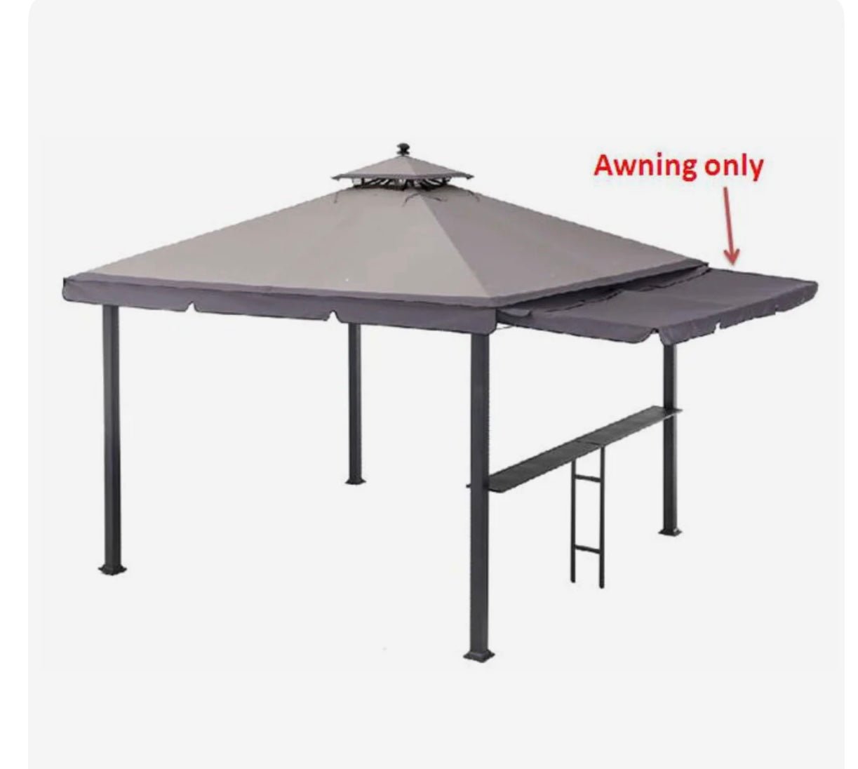 Dark Gray Replacement Awning For Gazebo With Awning (10X10 Ft) L-GZ133-A Sold At Menards
