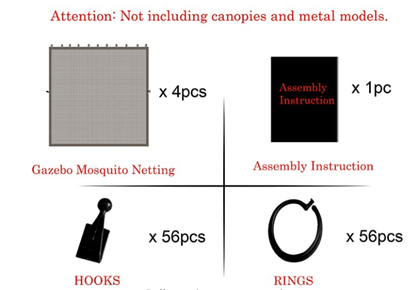 GAZEBO REPLACEMENT MOSQUITO NETTING 12X12 FOR OUTDOOR GAZEBO BEIGE