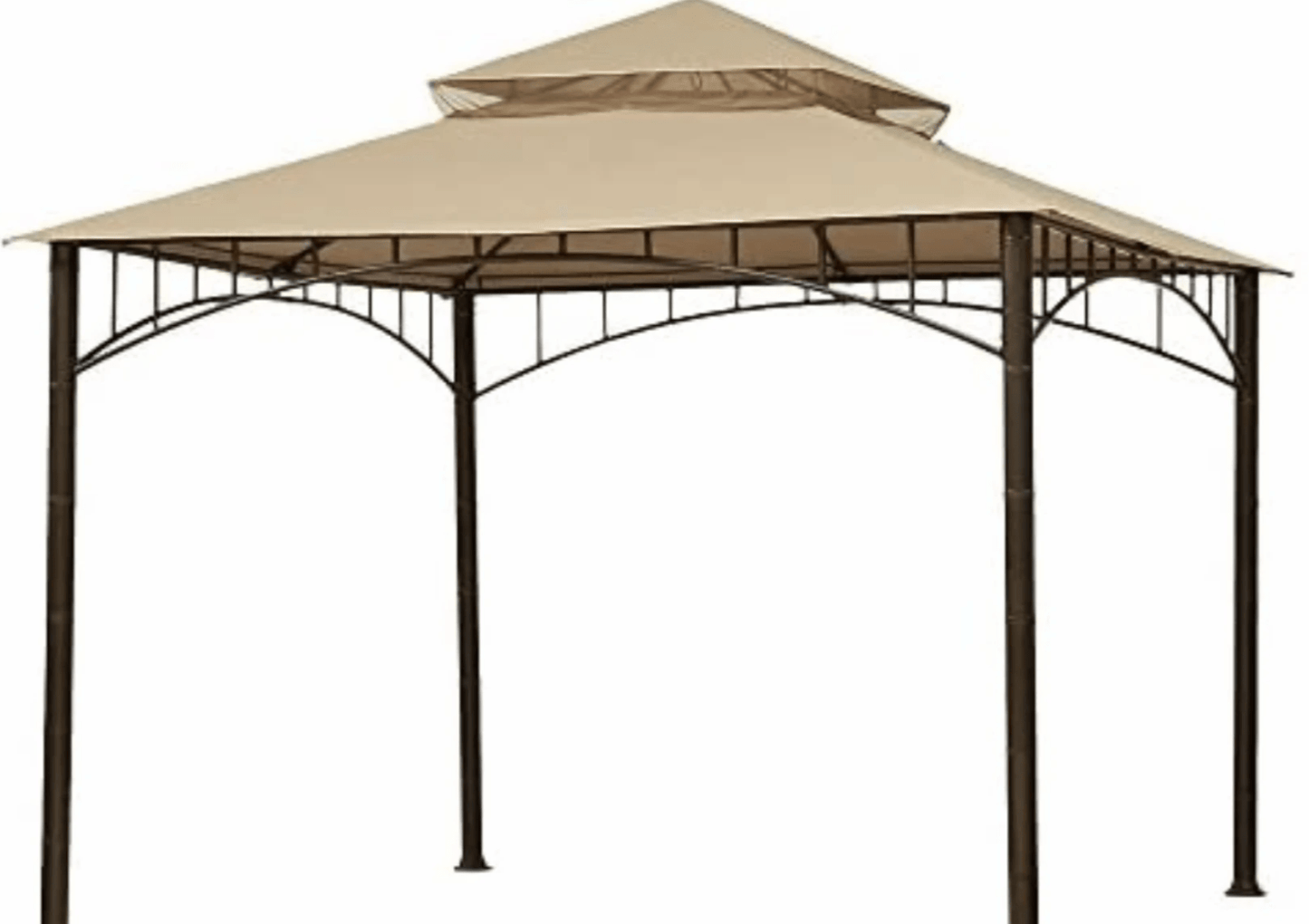 Gazebo Rip Lock 500 Replacement Canopy and Vent Cover for Gazebo L-GZ111PST Beige) 10x10